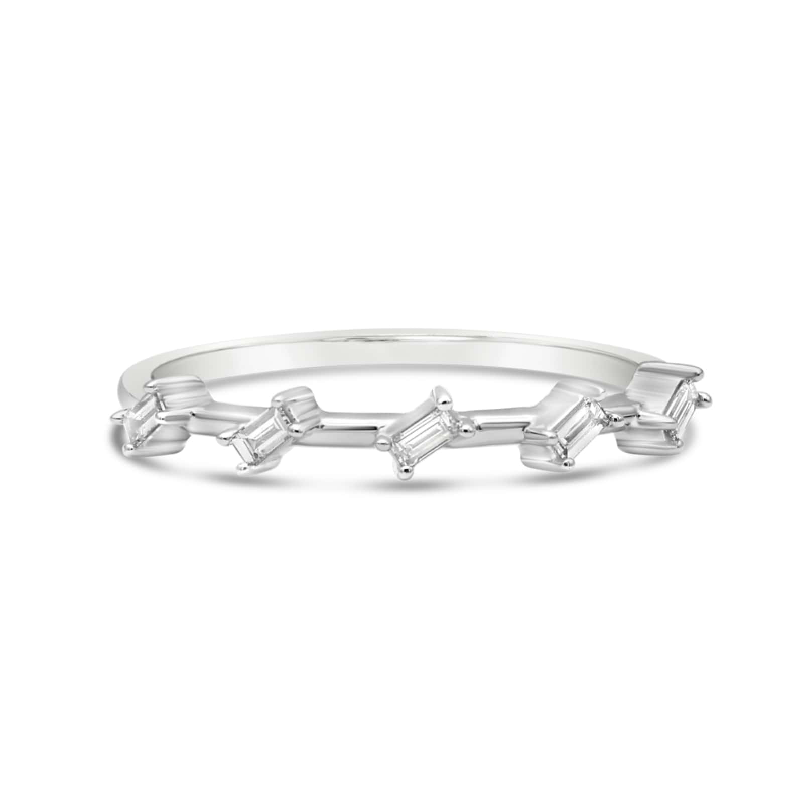 Diamond Baguette Barbed Ring