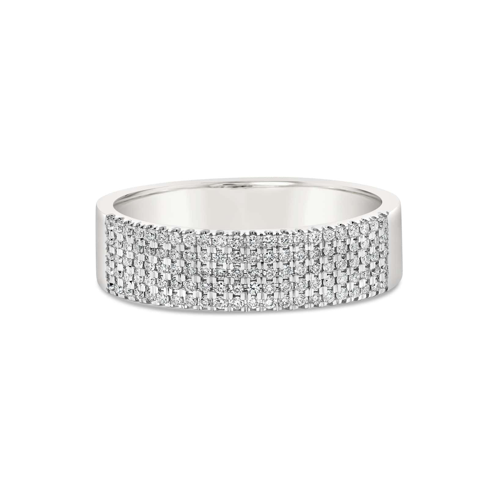 Diamond 5 Row Pavé Ring
