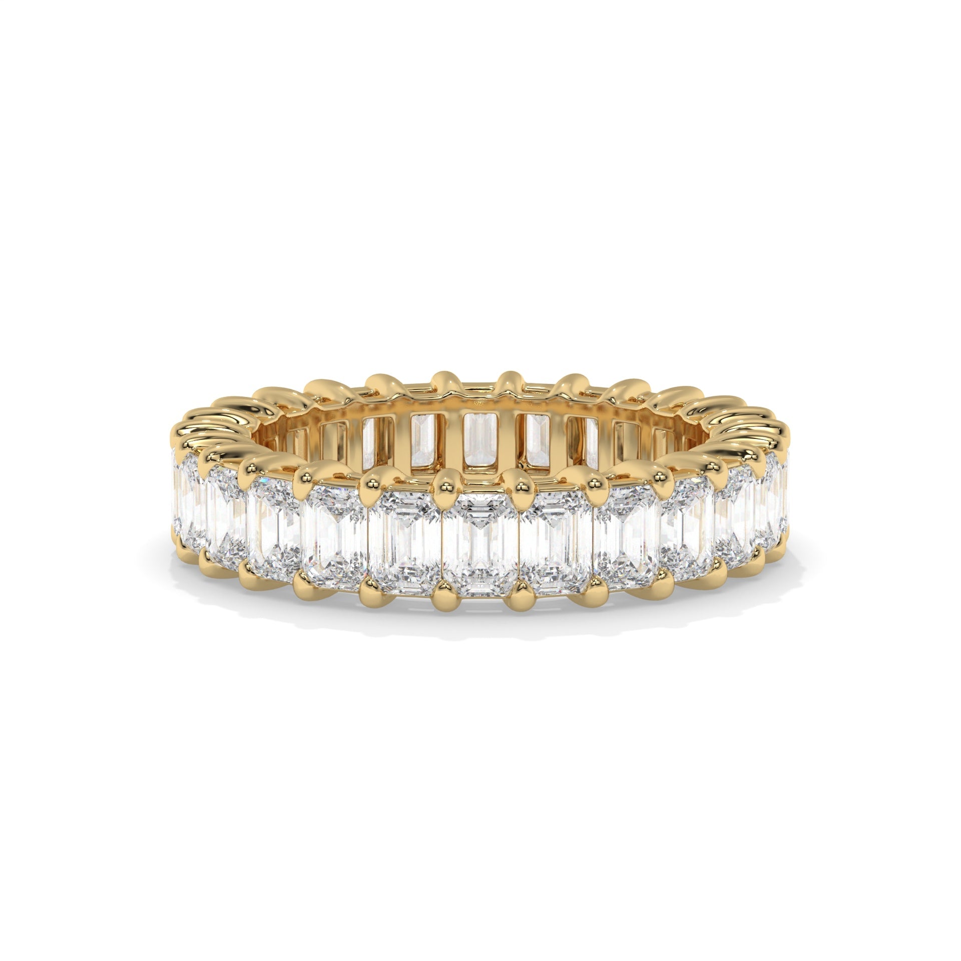 Emerald Lab Diamond Eternity Ring