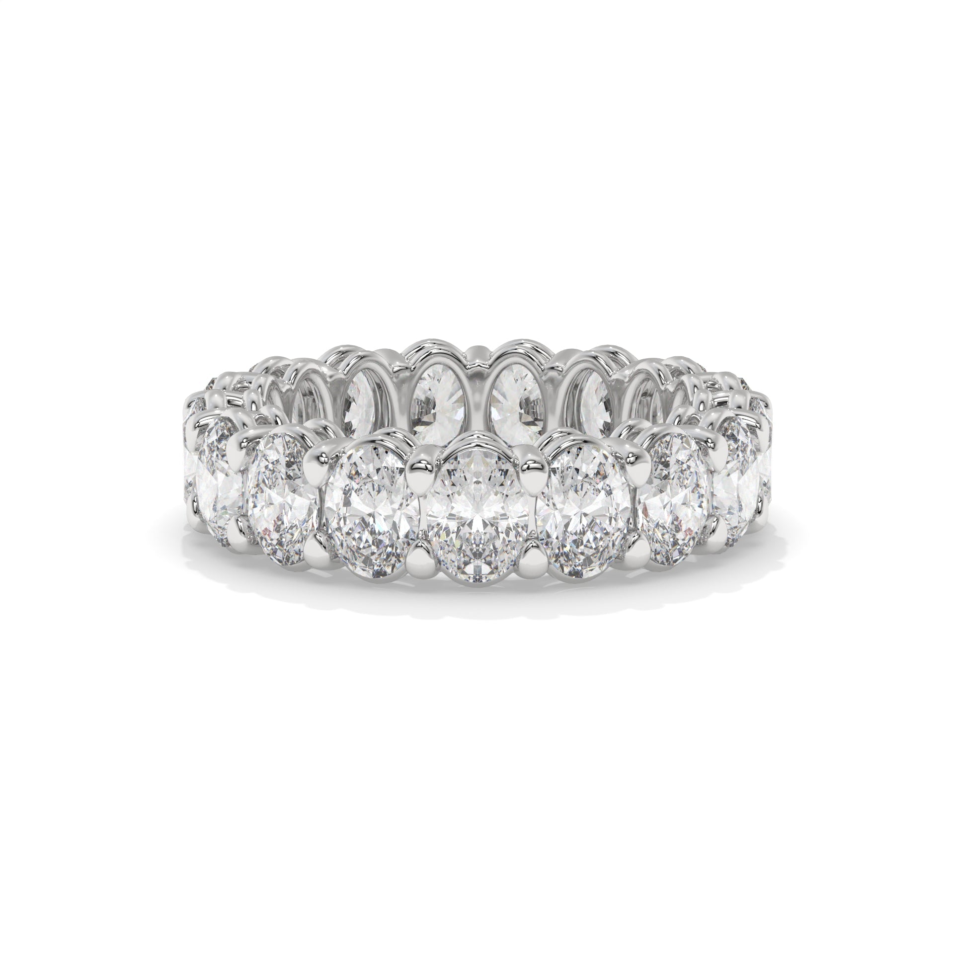Oval Lab Diamond Eternity Band