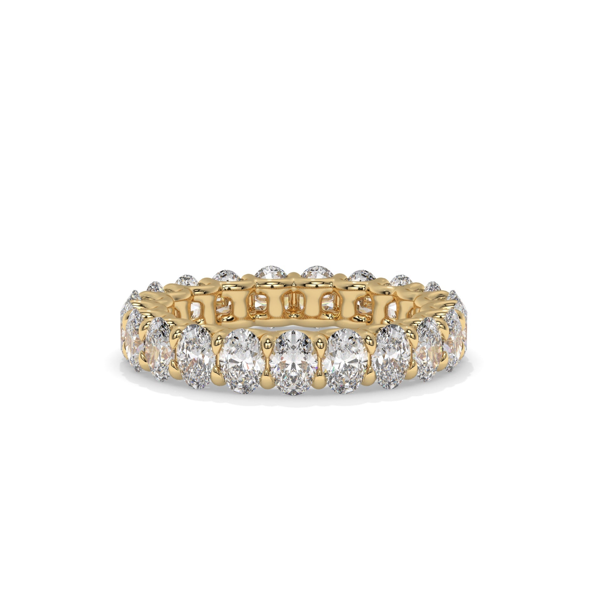U-Prong Oval Lab Diamond Eternity Band