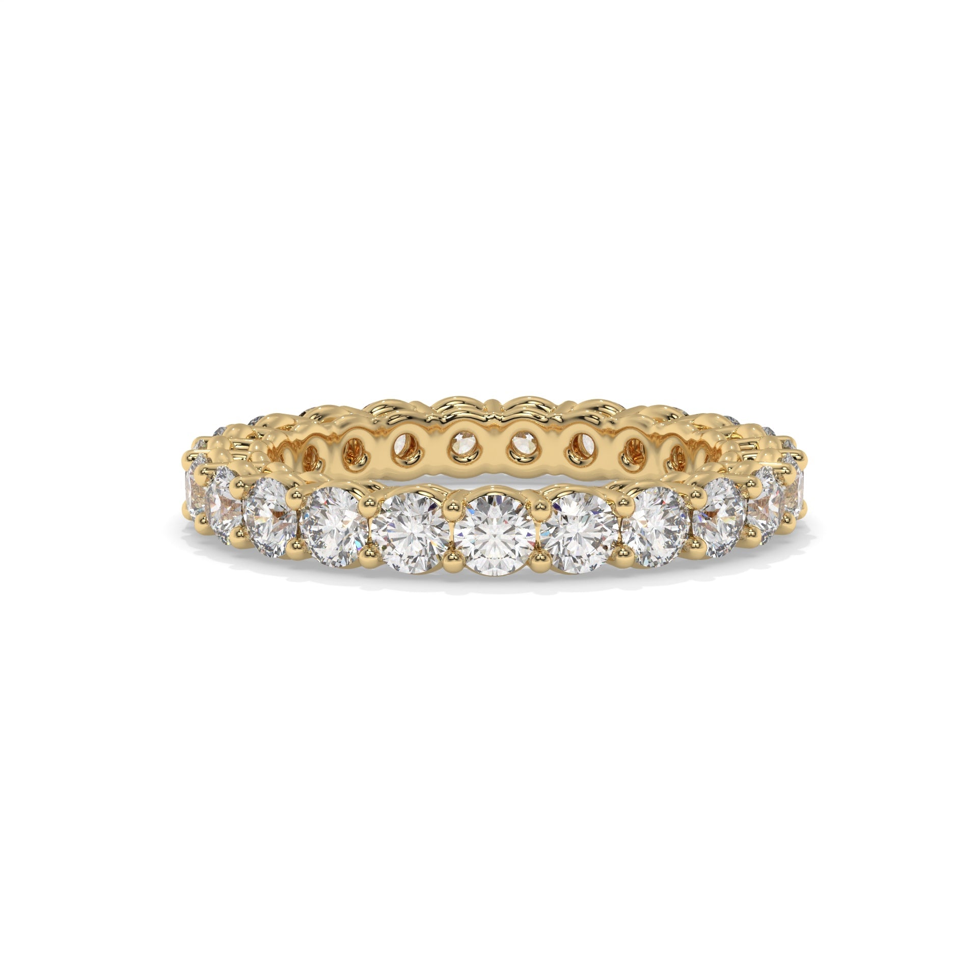Dome Basket Lab Diamond Eternity Ring