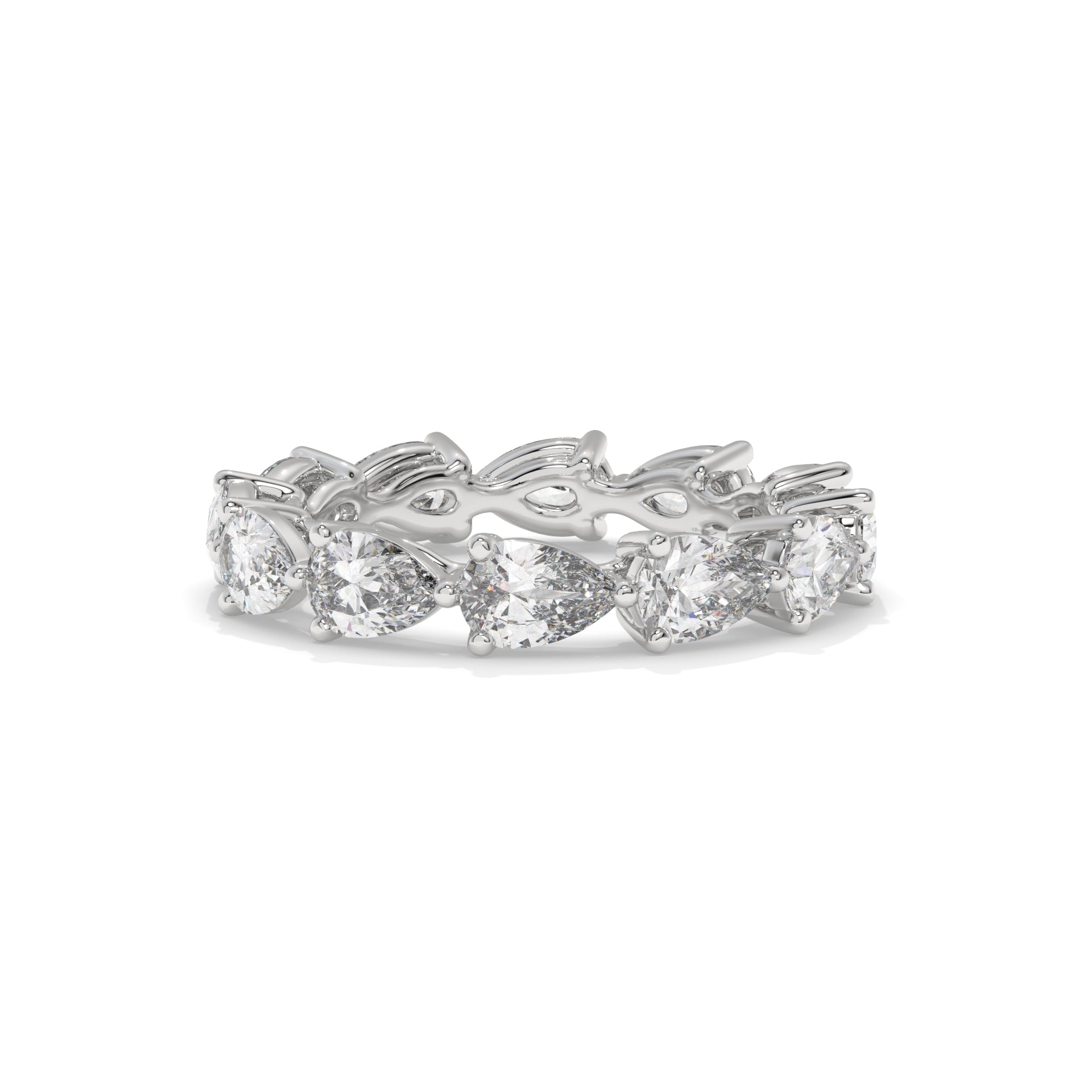 East West Pear Lab Diamond Eternity Band