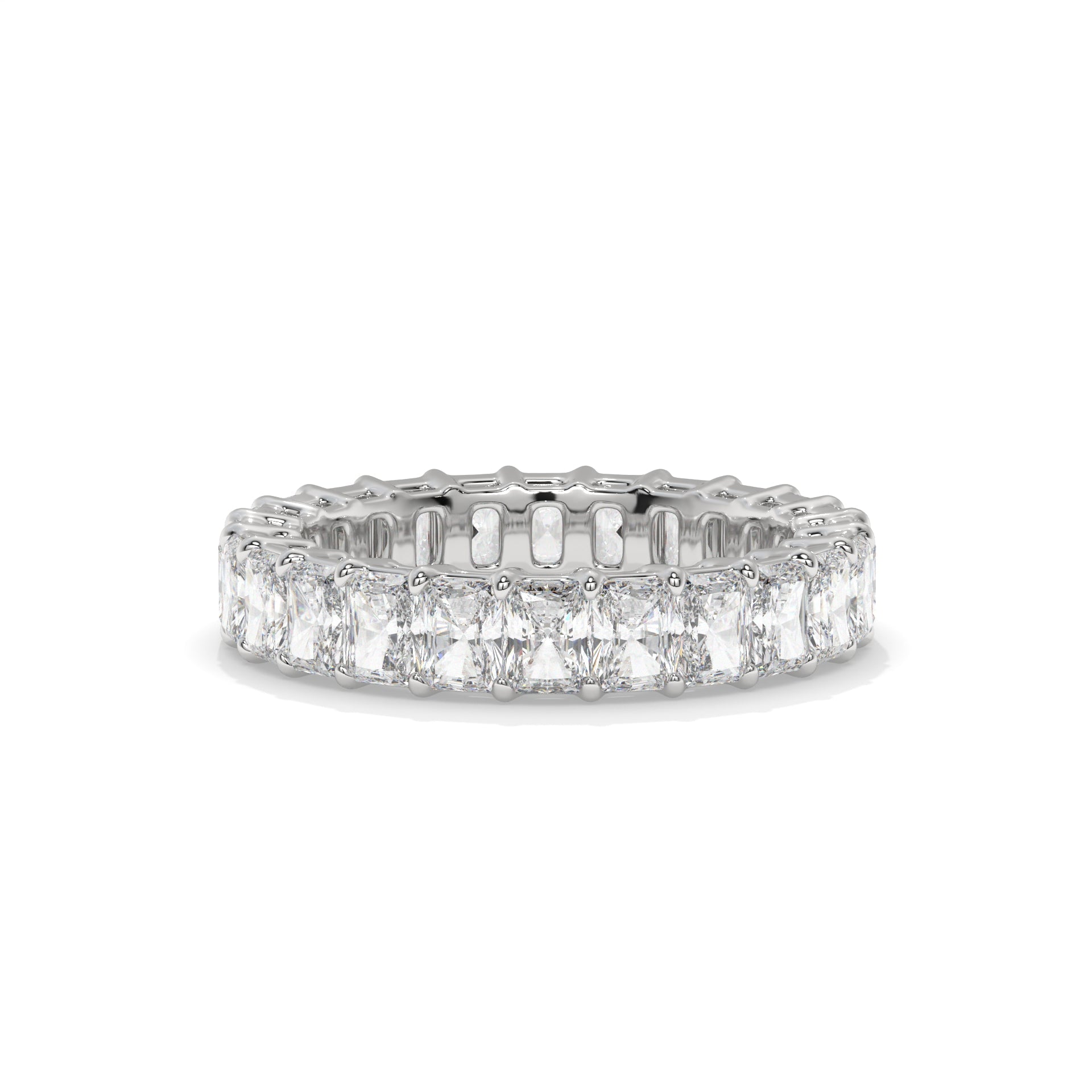 Emerald Lab Diamond Eternity Band