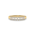 U-Prong Emerald Lab Diamond Seven-Stone Band