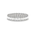 Emerald Cut Shared Prong Lab Diamond Eternity Band