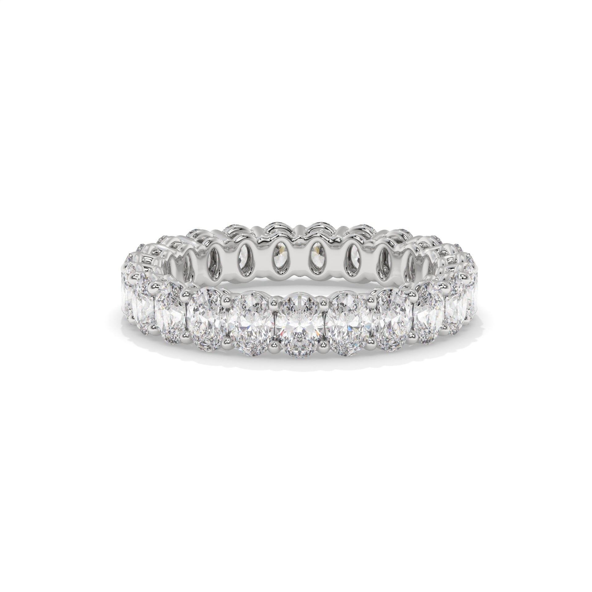 Shared Prong Oval Lab Diamond Eternity Ring