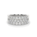 Three Row Lab Diamond Ring