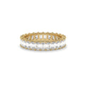 Emerald Lab Diamond Prong Eternity Band
