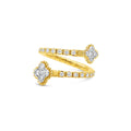 Double Clover Wrap Flexi Ring