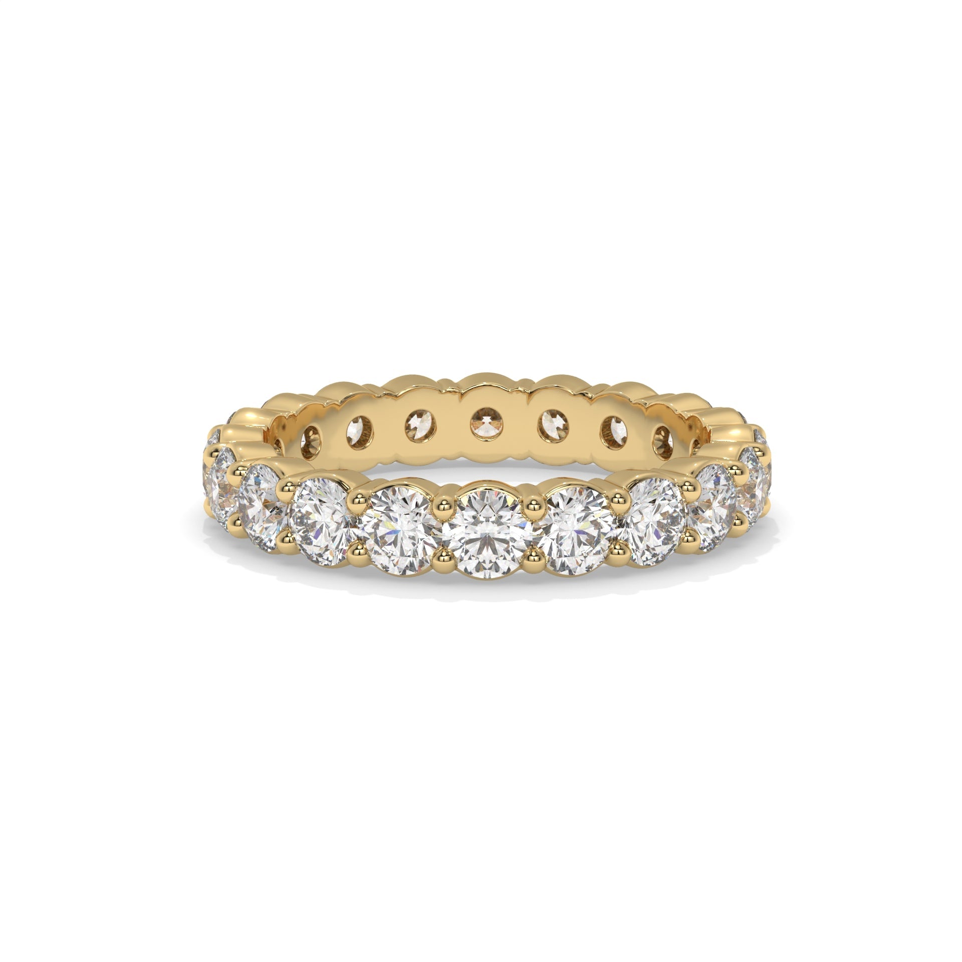 Alternate Shared Prong Lab Diamond Eternity Band