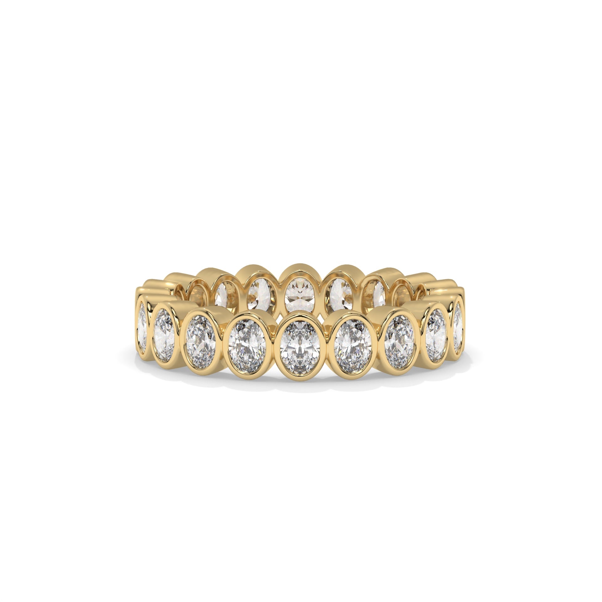 Bezel Oval Lab Diamond Eternity Band
