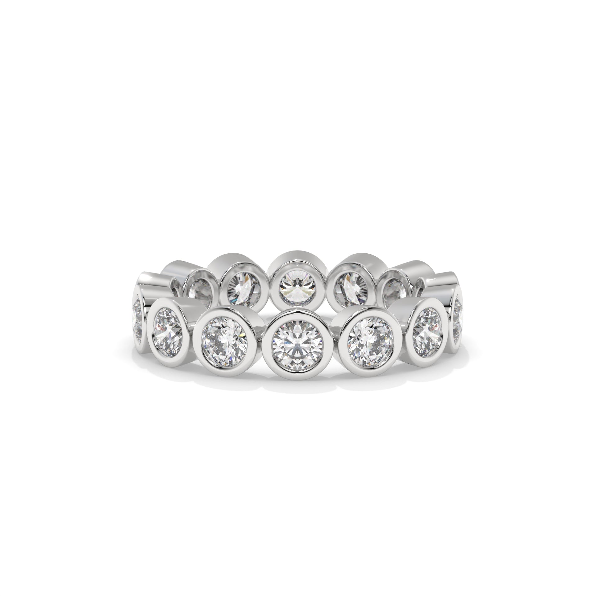 Bezel Round Lab Diamond Eternity Band