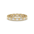 Bezel East-West Emerald Lab Diamond Eternity Band