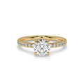 Round Lab Diamond Hidden Halo Engagement Ring