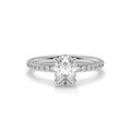 Oval Lab Diamond Hidden Halo Engagement Ring