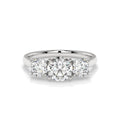 Luna Round Three Stone Lab Diamond Ring