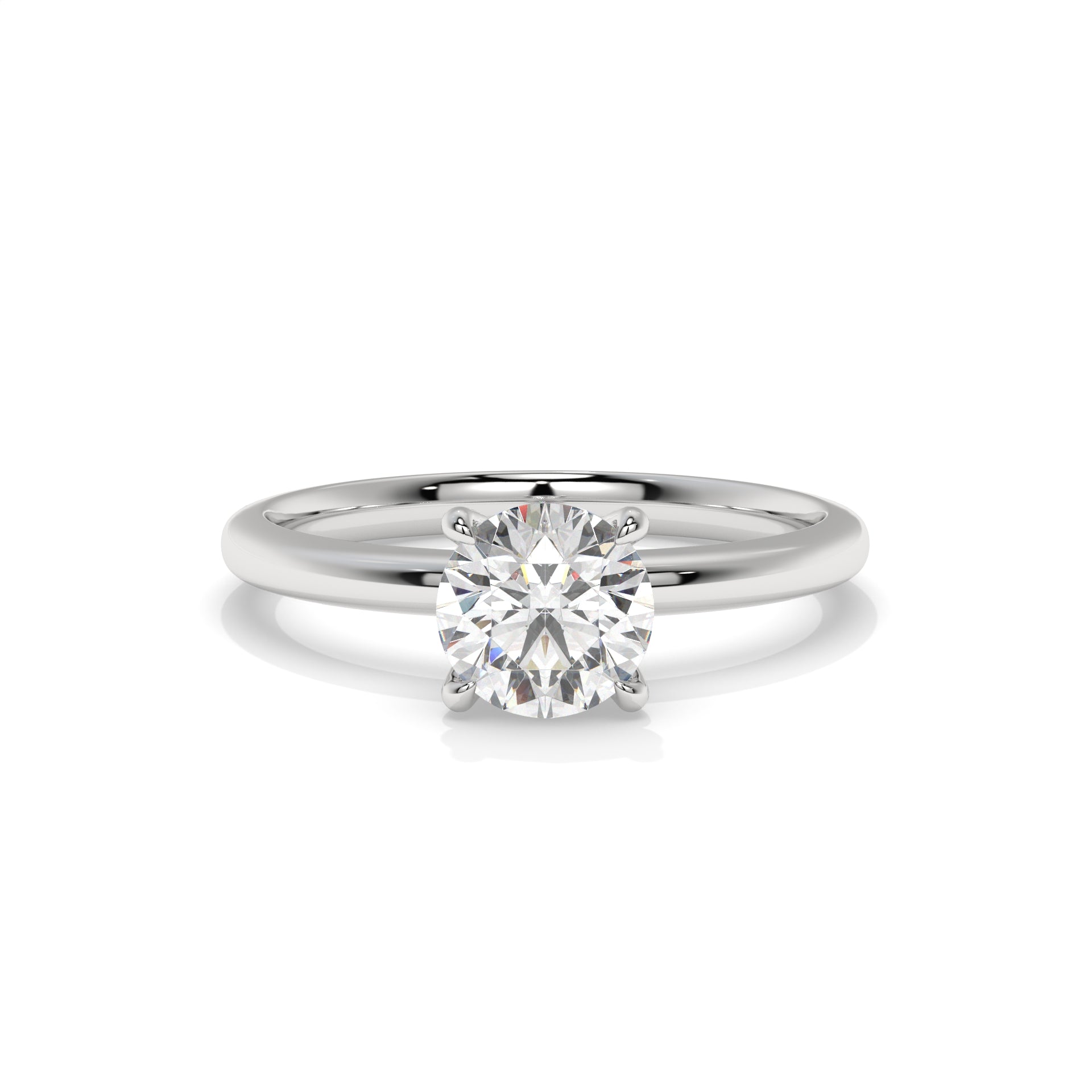 Isla Round Lab Diamond Hidden Halo Ring