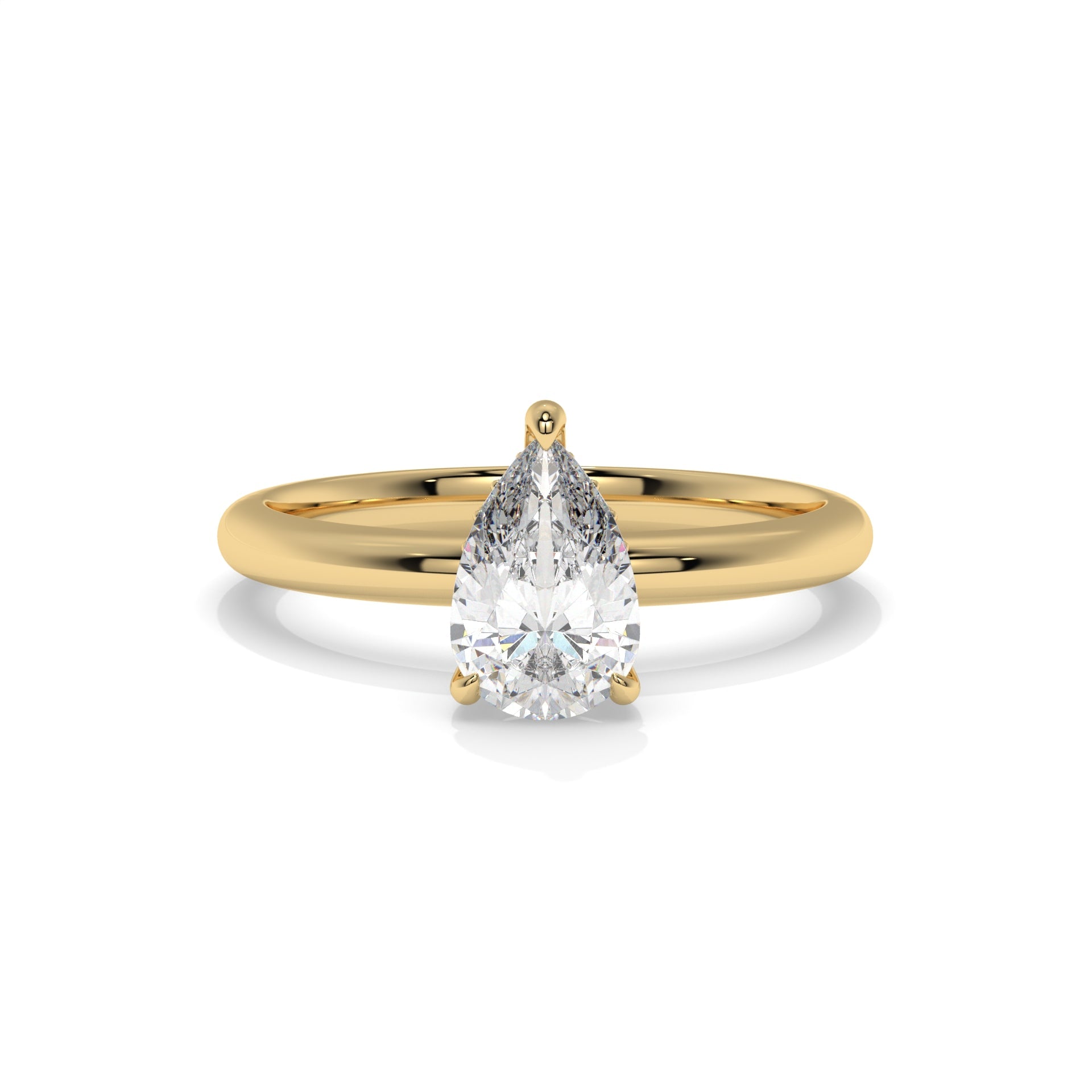 Isla Pear Lab Diamond Hidden Halo Ring