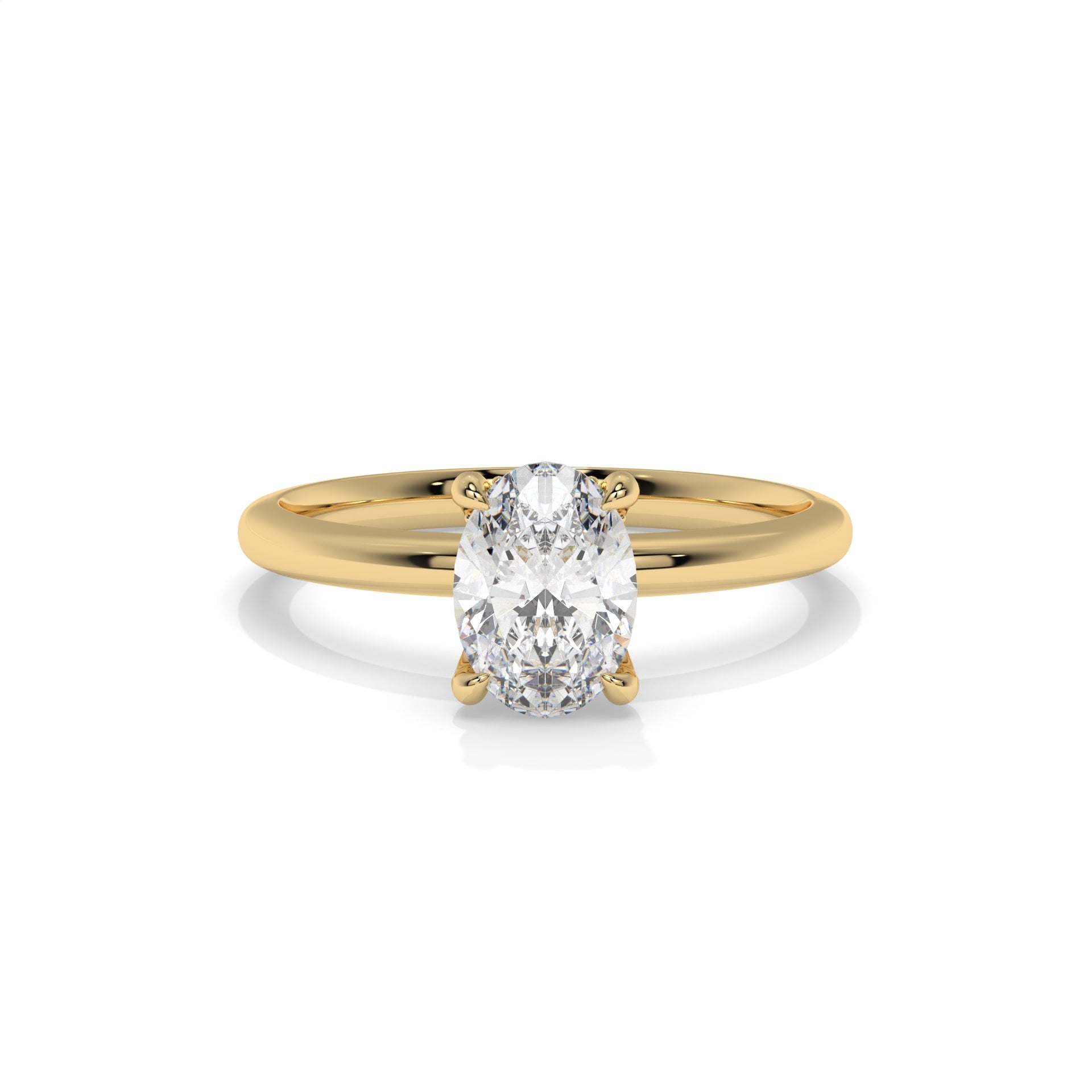 Isla Oval Lab Diamond Hidden Halo Ring