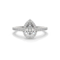 Milano Pear Channel Halo Lab Diamond Ring