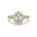 Milano Oval Halo Lab Diamond Ring