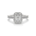 Milano Emerald Halo Lab Diamond Ring