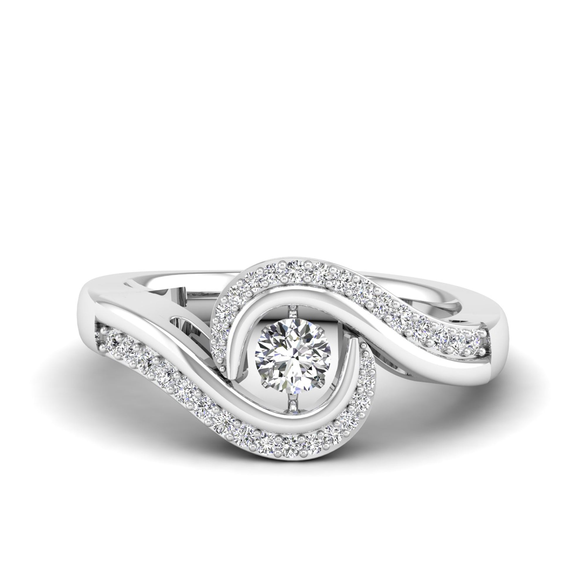 Twisted Dancing Diamond Ring