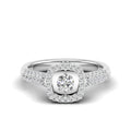 Square Halo Dancing Diamond Ring