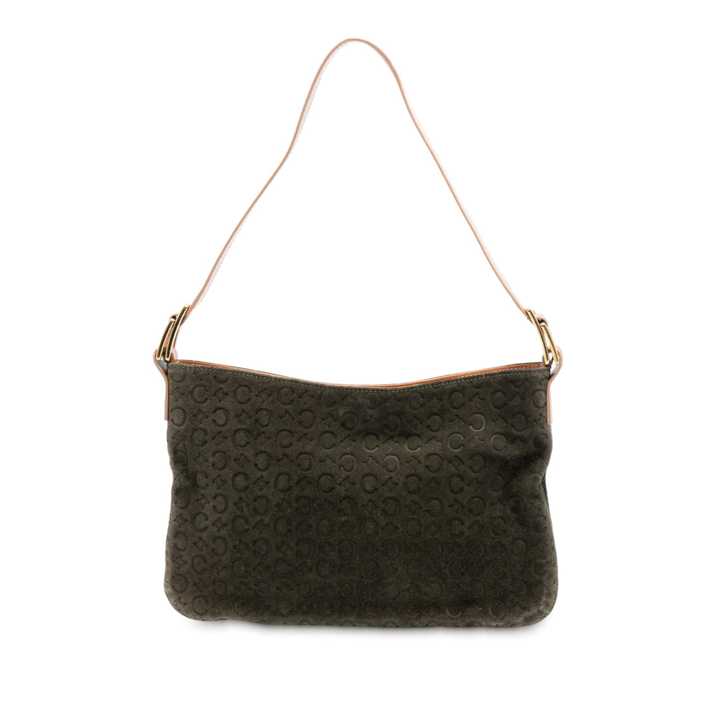 C Macadam Suede Shoulder Bag