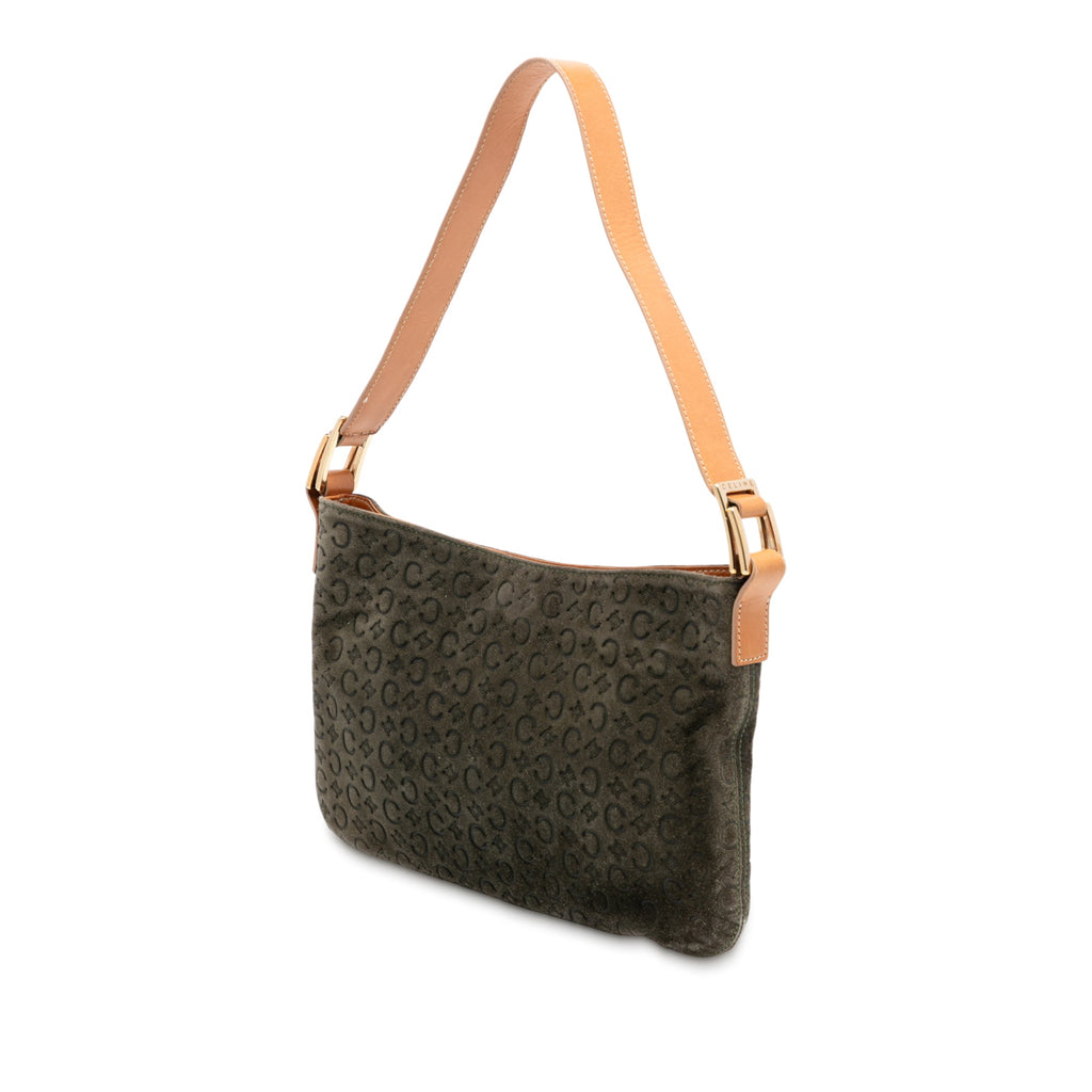 C Macadam Suede Shoulder Bag