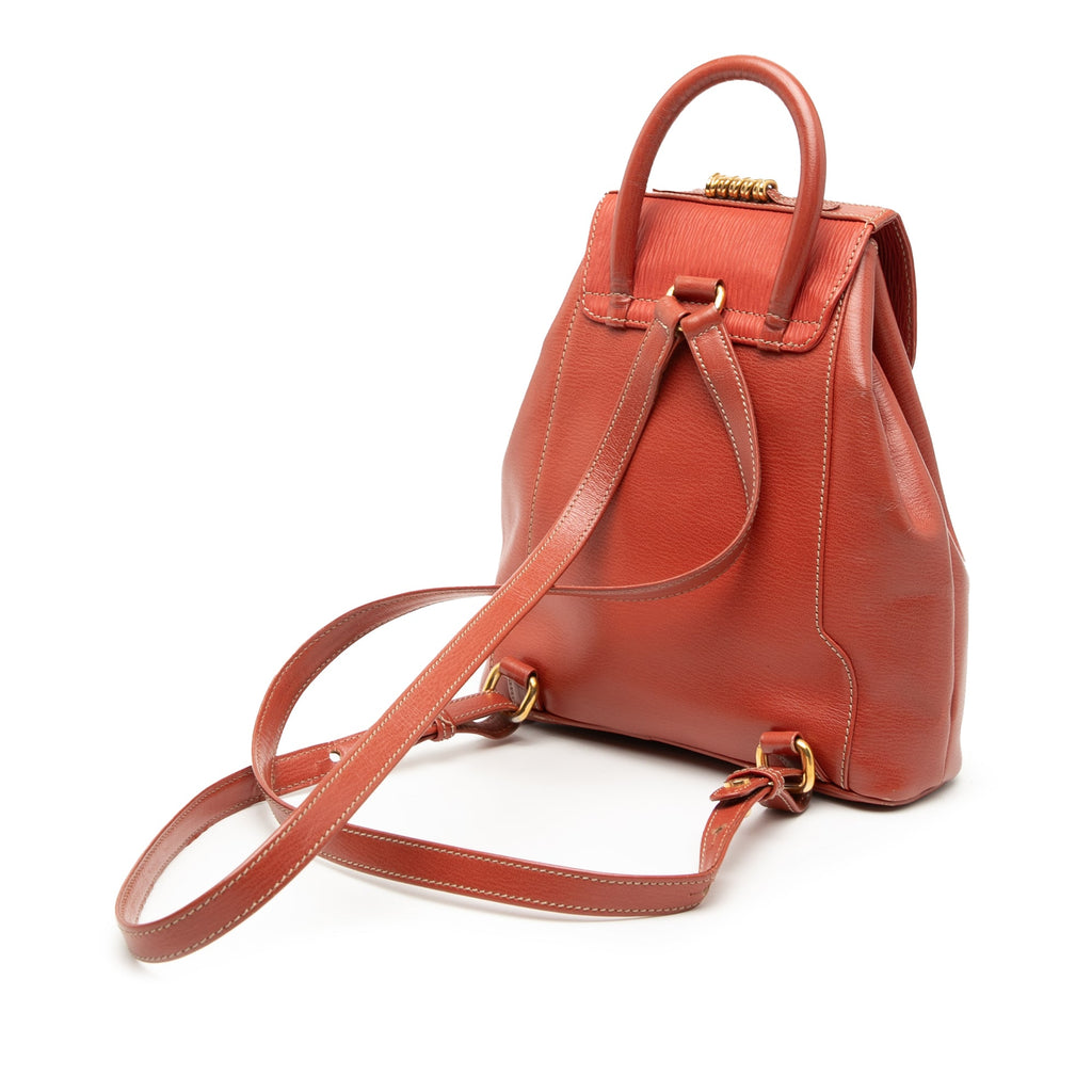 Leather Velazquez Twist Backpack