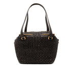 Nappa Intrecciato Stitched Metal Edge Cube Handbag