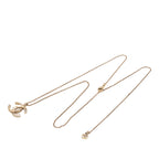 Gold Plated CC Crystal Pendant Necklace