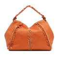 Large Nappa Intrecciato Franges Hobo