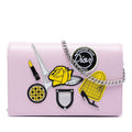 Leather Patch Embroidered Diorama Wallet On Chain