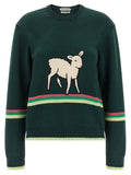 J.w.anderson Sheep Intarsia Sweater — Green