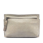 Embossed Calfskin Anagram Repeat T Clutch