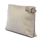 Embossed Calfskin Anagram Repeat T Clutch