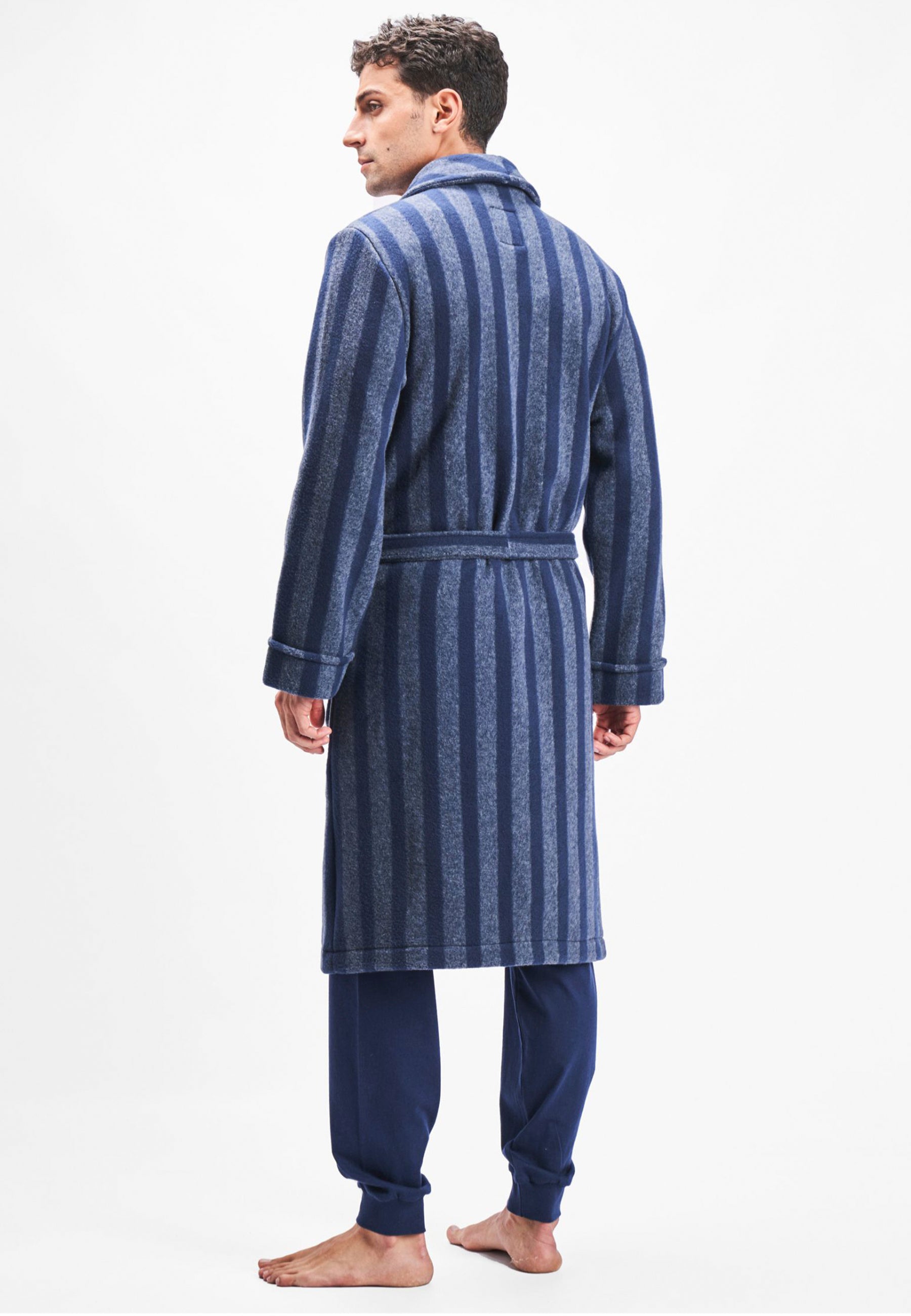 PRODIGY Bata Hombre Invierno Premium Forro Polar Rayas - Gris 604_20