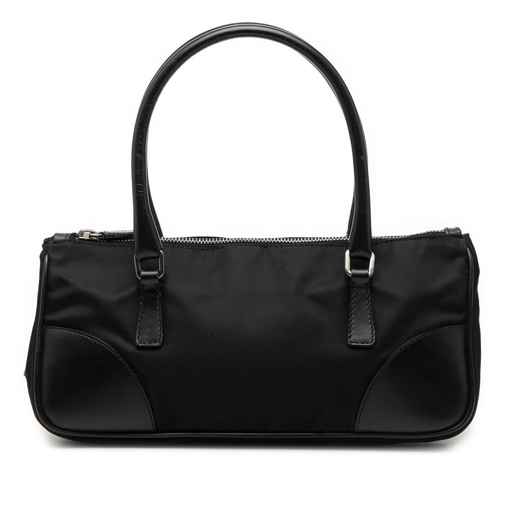 Vitello Trimmed Tessuto Handbag