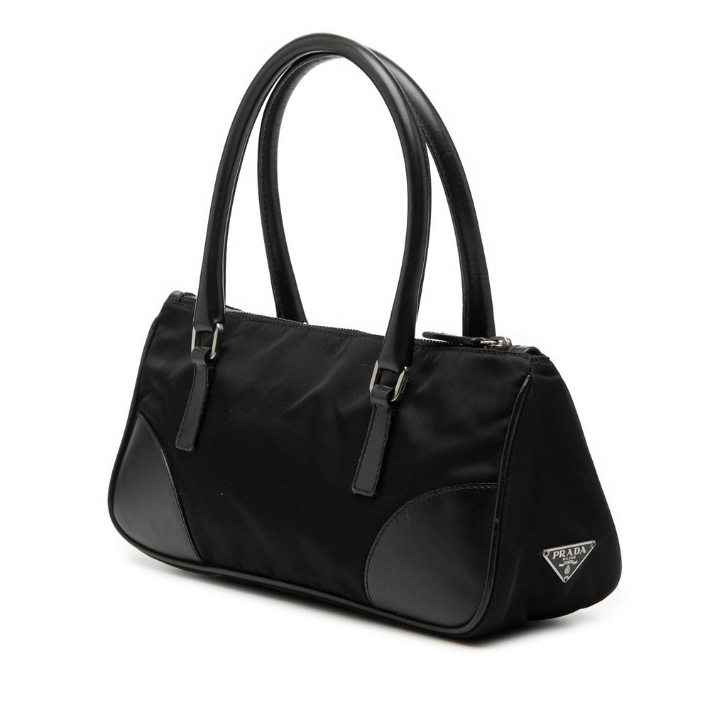 Vitello Trimmed Tessuto Handbag
