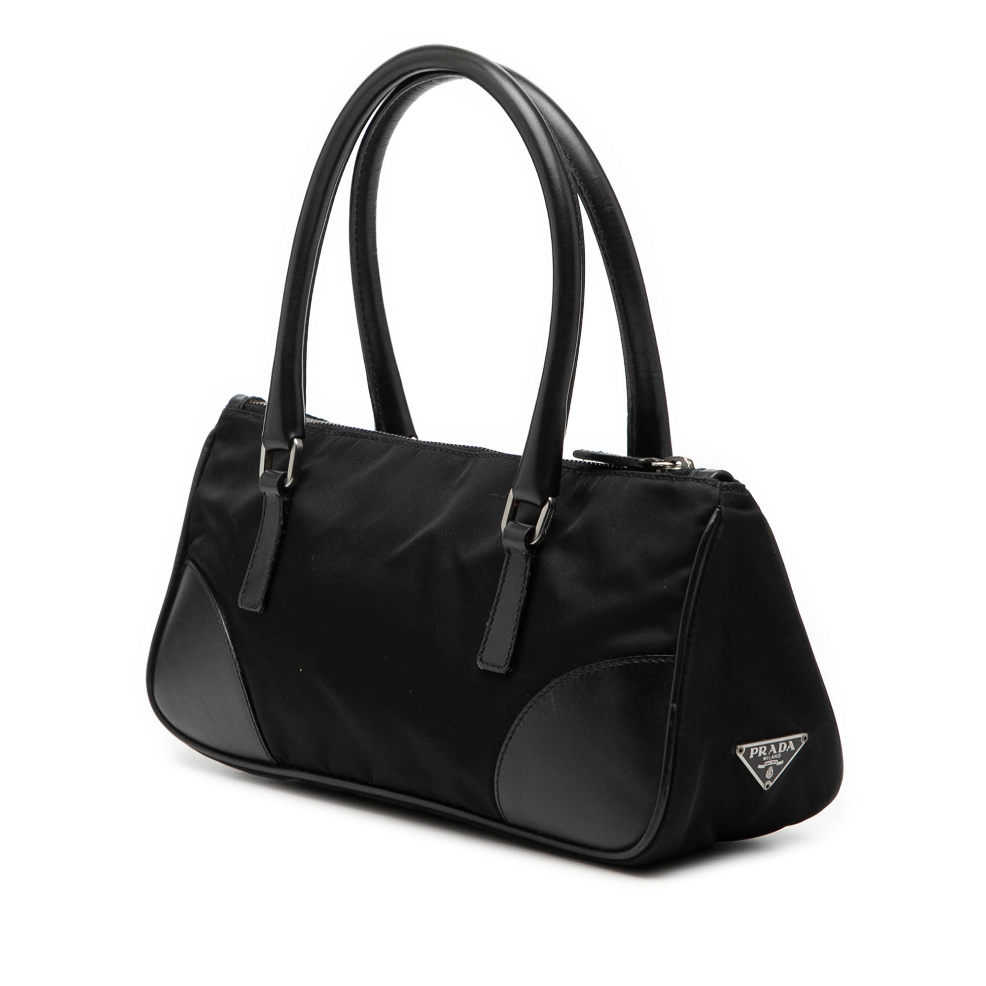 Vitello Trimmed Tessuto Handbag