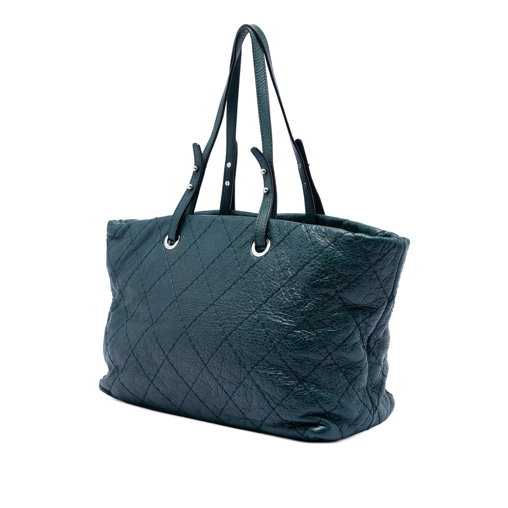 Large Glazed Calfskin On The Road Tote