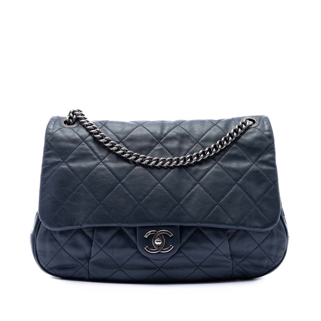 Quilted Calfskin Coco Pleats Flap