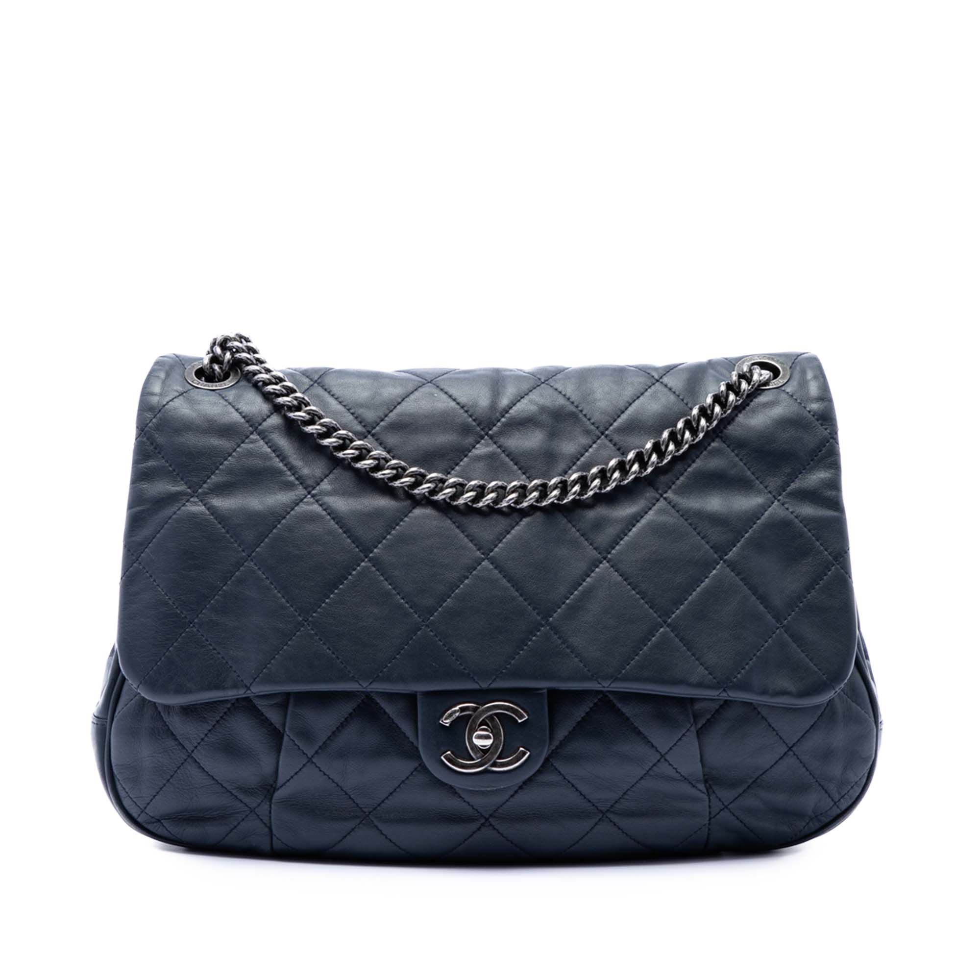 Quilted Calfskin Coco Pleats Flap