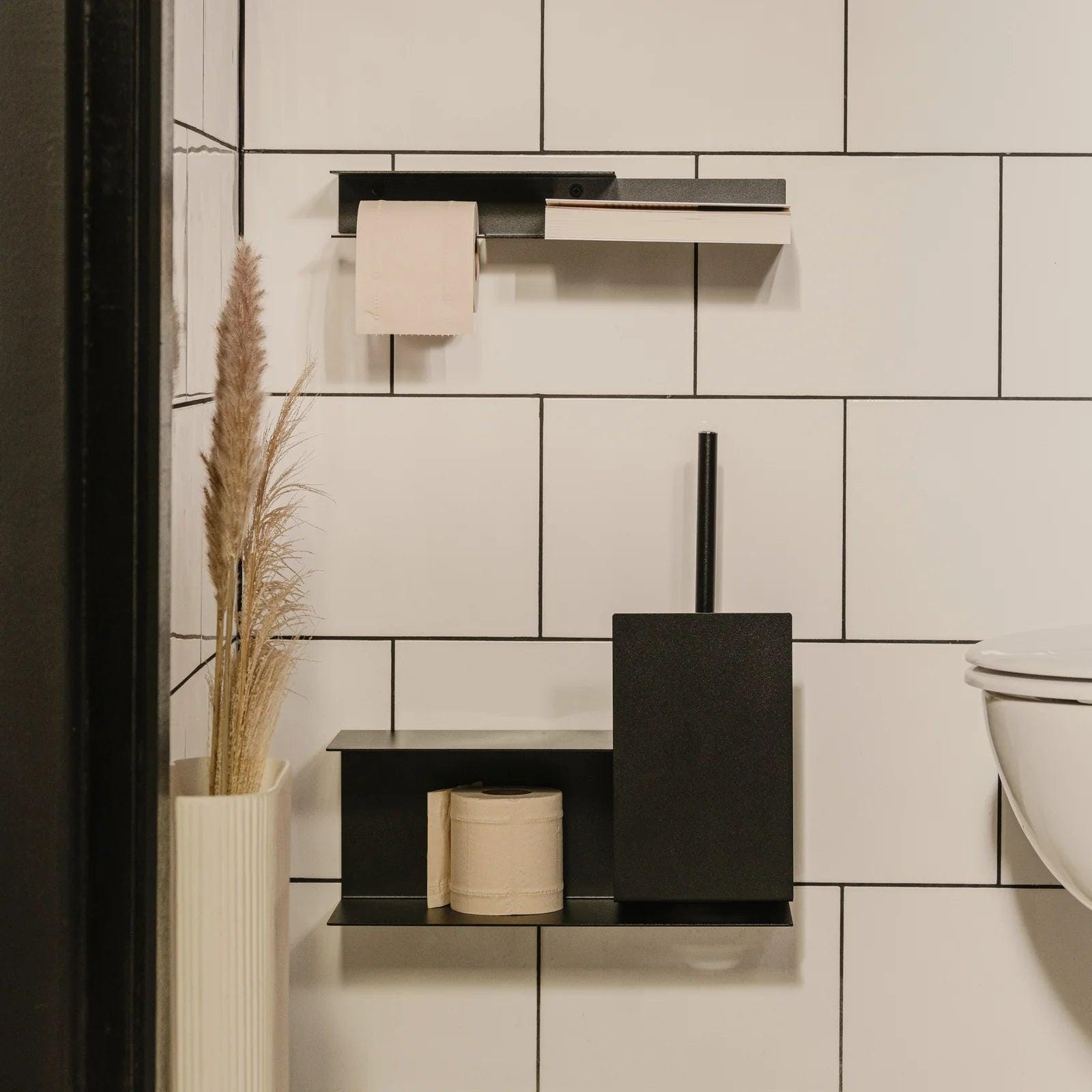 Toilet brush holder Lugano – modern bathroom accessories in stainless steel
