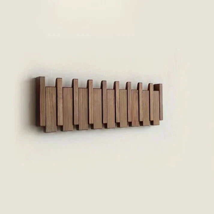 Verona natural wood wall coat rack - Scandinavian folding hanger
