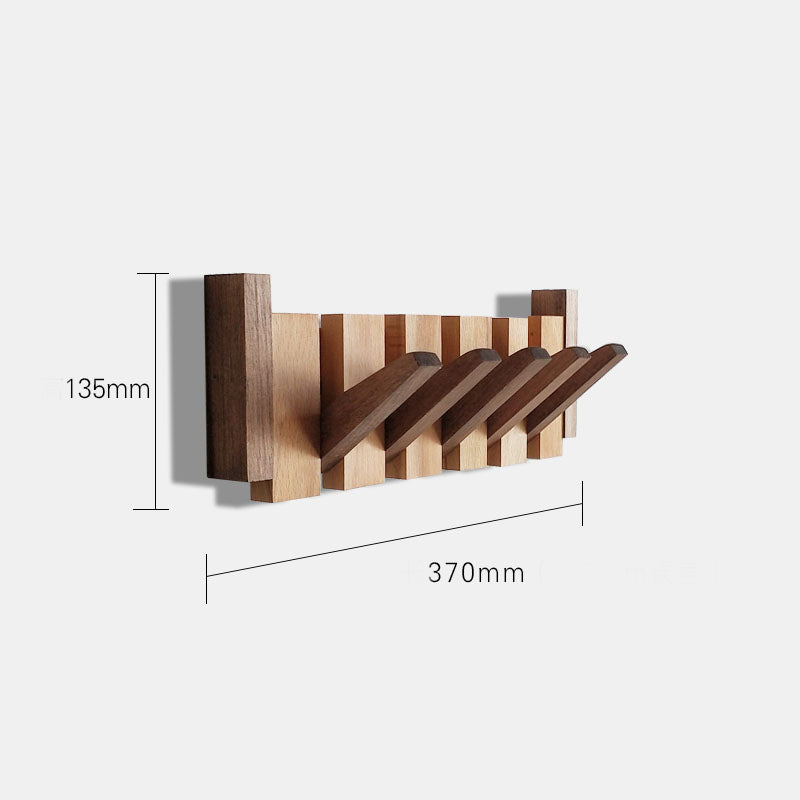 Verona natural wood wall coat rack - Scandinavian folding hanger