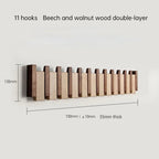 Verona natural wood wall coat rack - Scandinavian folding hanger